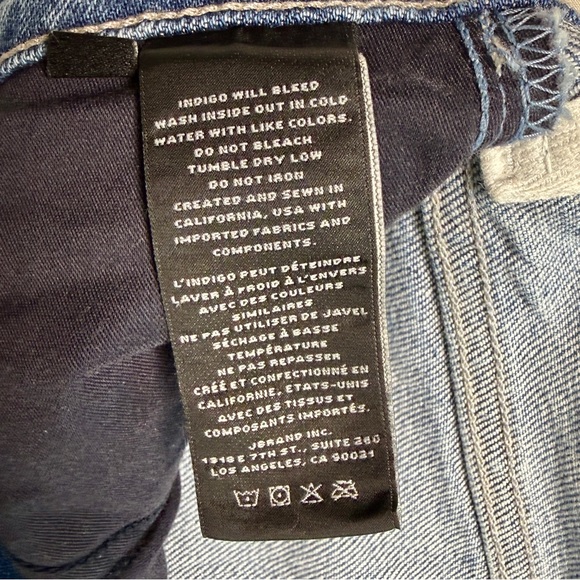 J Brand Jules Short Size 25 Light Wash Raw Hem High Rise Denim Shorts - Picture 8 of 9